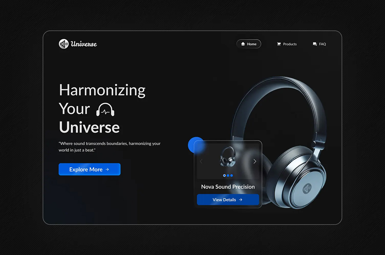 Landing Page UI - Audio Brand